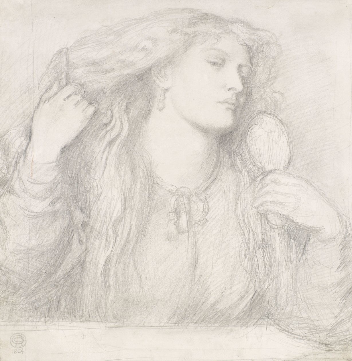 Saçını Taranan Kadın, Fanny Cornforth by Dante Gabriel Charles Rossetti