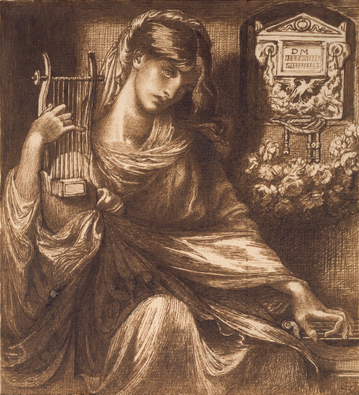 Romalı Dul, c1870'ler by Dante Gabriel Rossetti