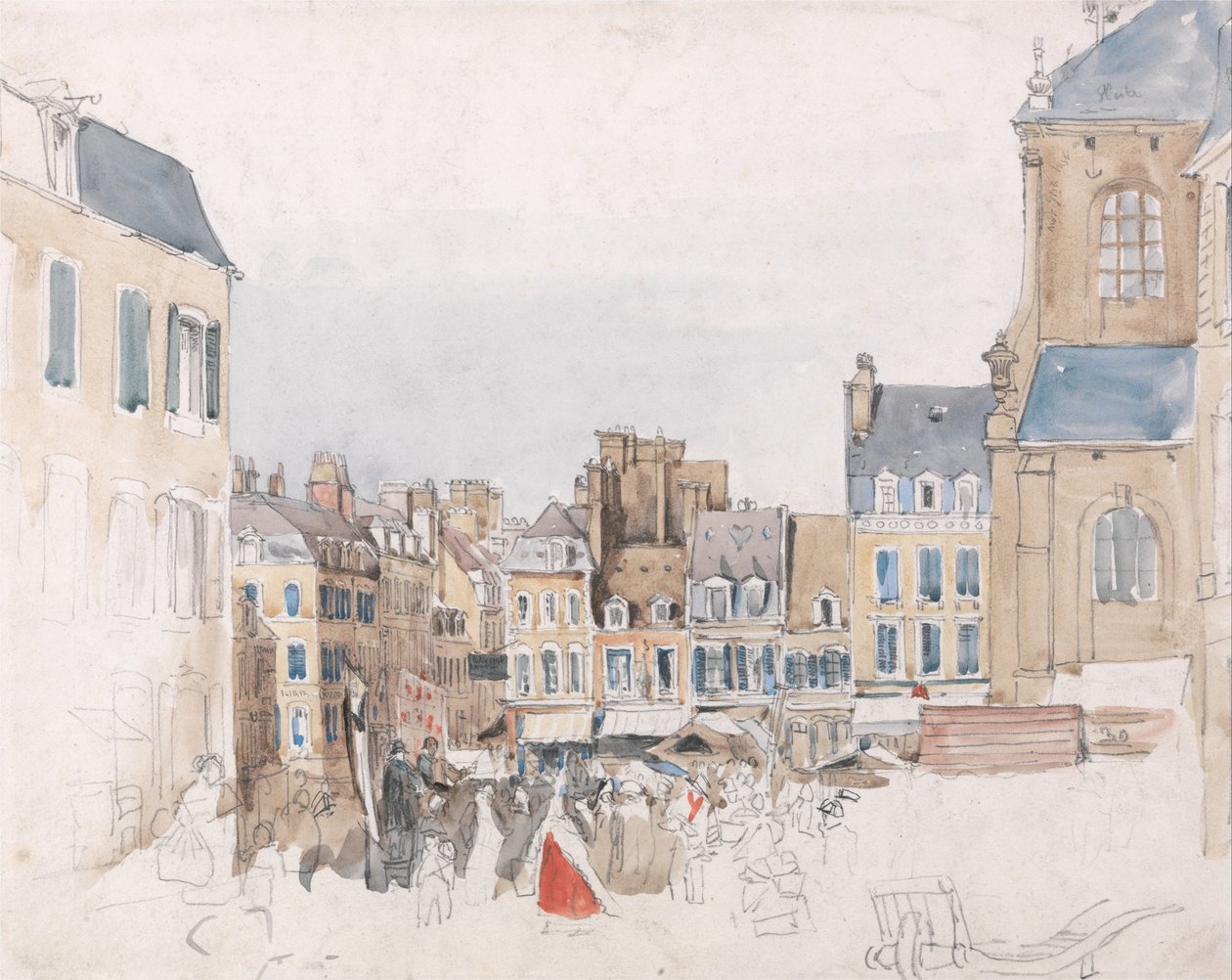 Bir Fransız Pazar Yeri by David Cox