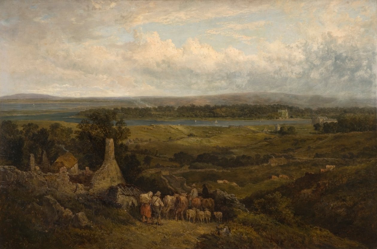 Menlough Kalesi, Galway, İrlanda by David Cox