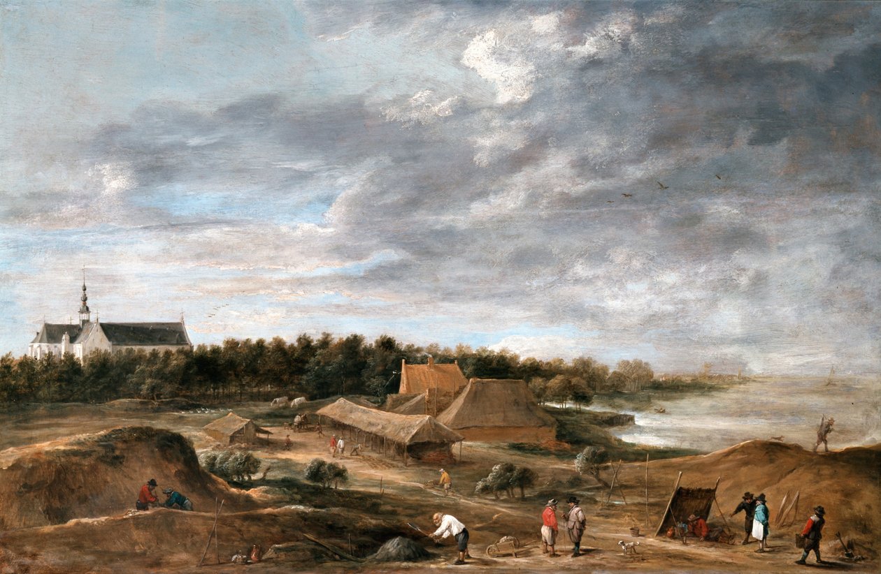 Hemiksem yakınlarındaki tuğlacılar by David Teniers the Younger