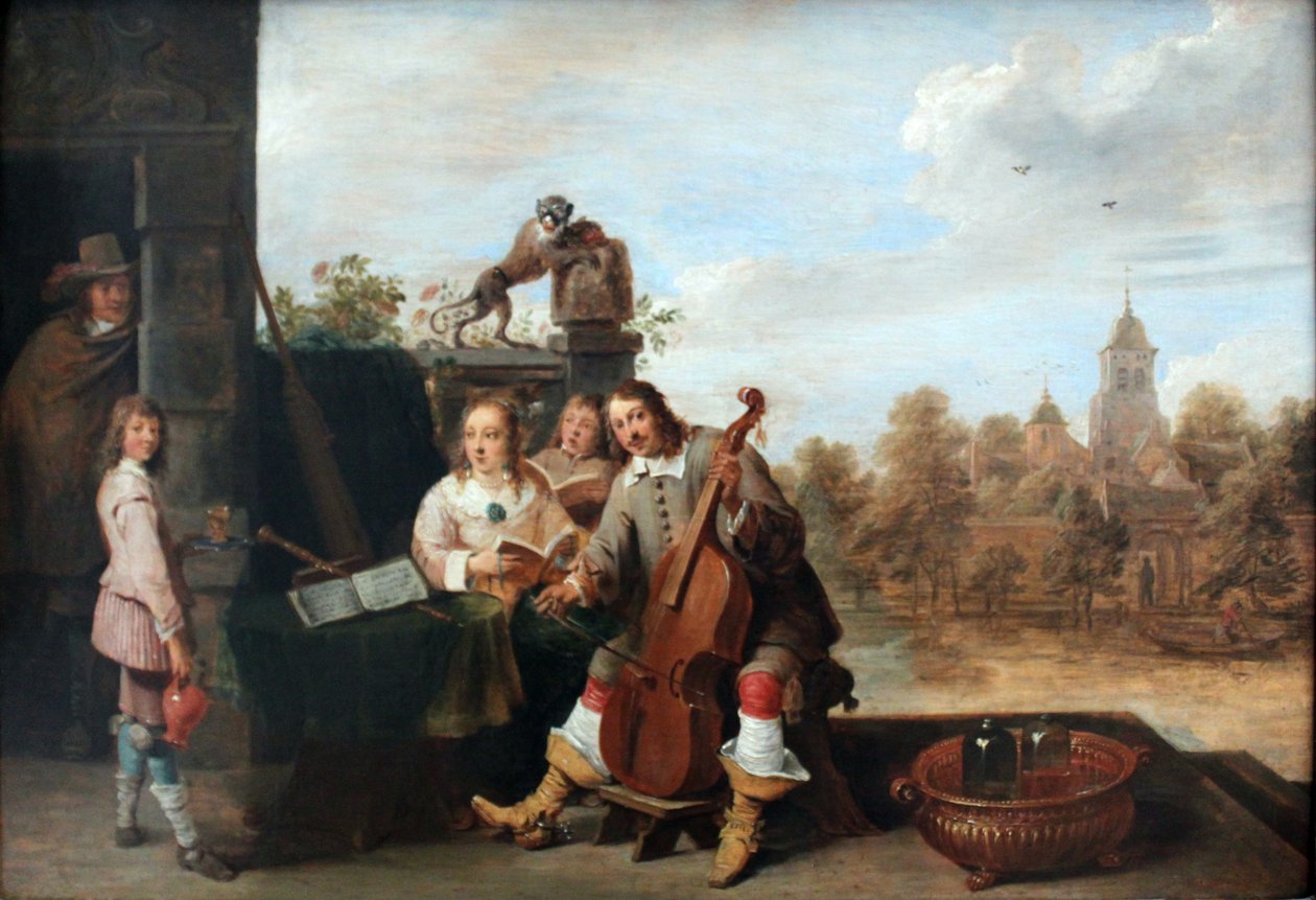 Ailesiyle birlikte ressam by David Teniers the Younger