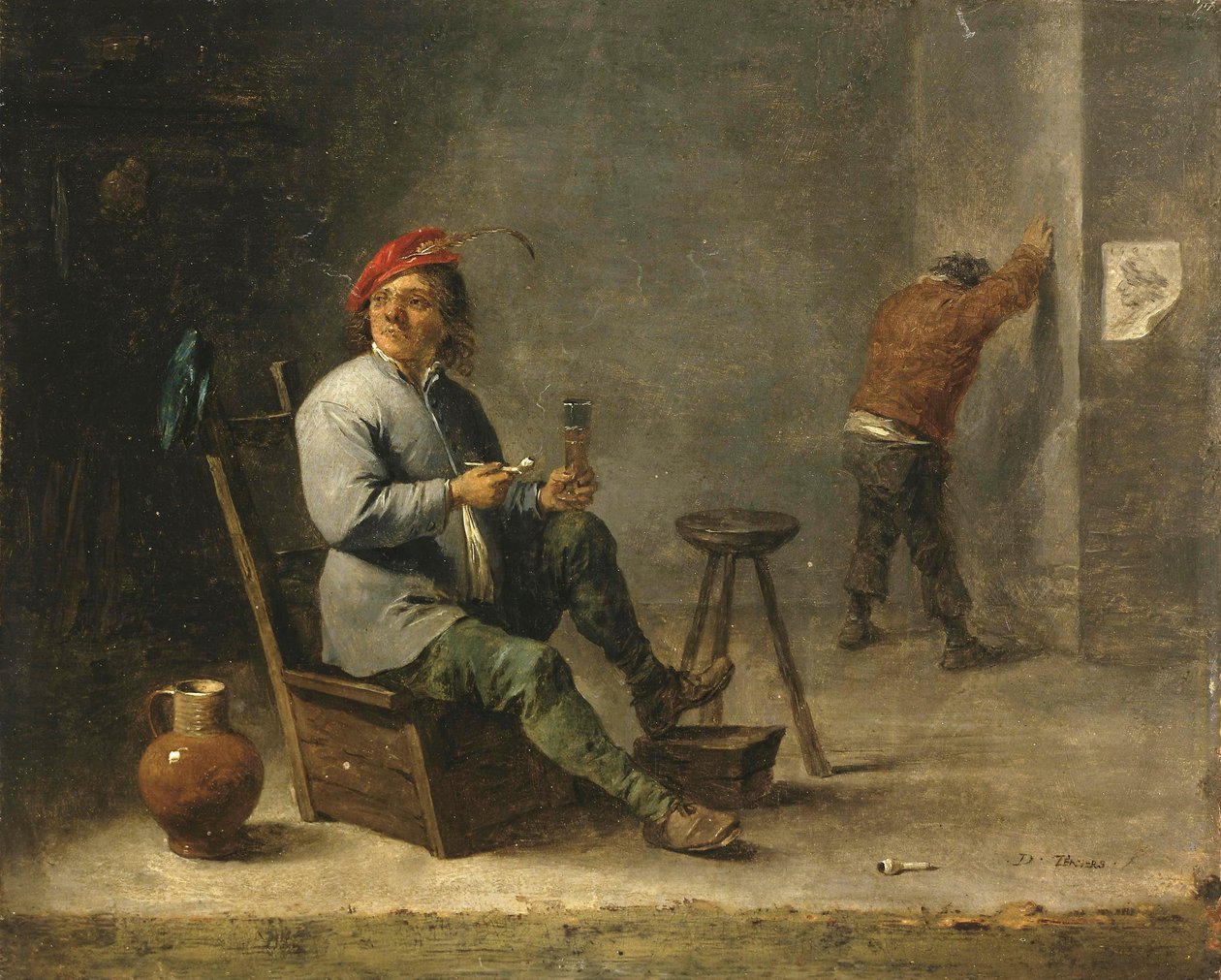 sigara içen by David Teniers the Younger
