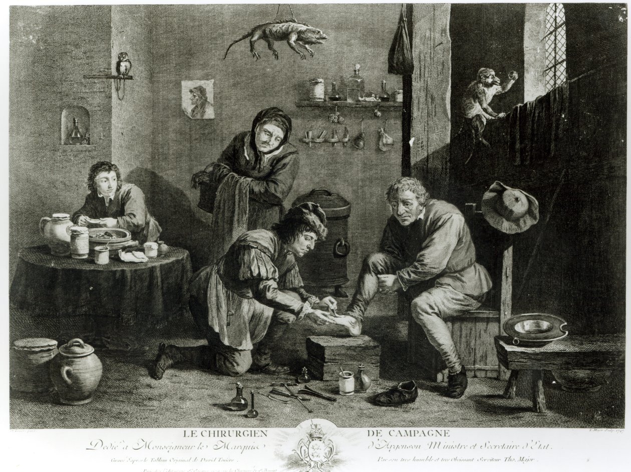 Taşra Cerrahı, Thomas Major (1714-99) 1747 tarafından oyulmuş by David Teniers the Younger
