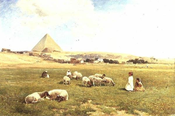 Mena yakınlarında bir Arap sürüsü by David Bates