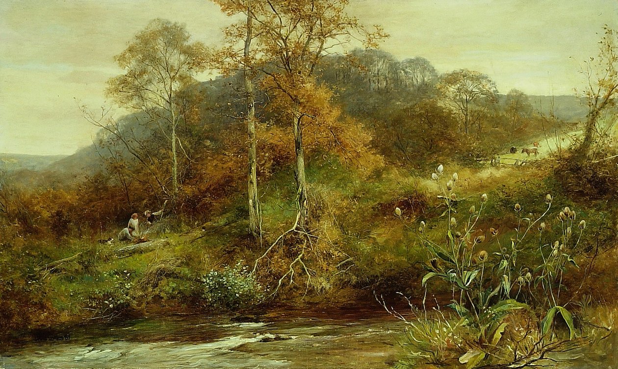 Sonbahar Nehri Sahnesi, The Brook, 1889. by David Bates