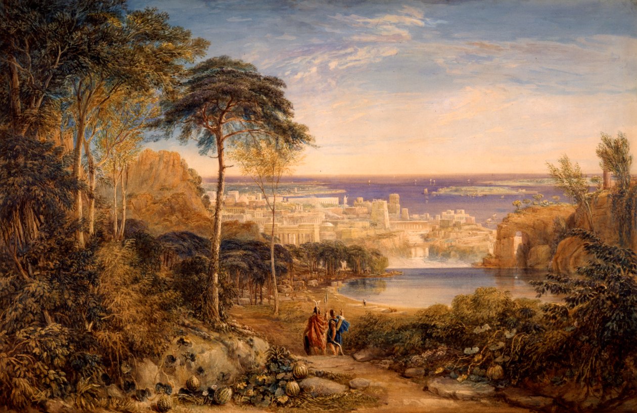Kartaca: Aeneas ve Achates, 1825 by David Cox
