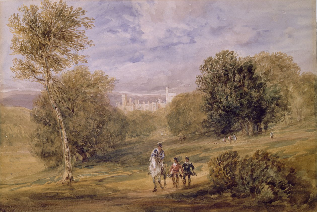 Parktan Haddon Salonu, 1831 by David Cox