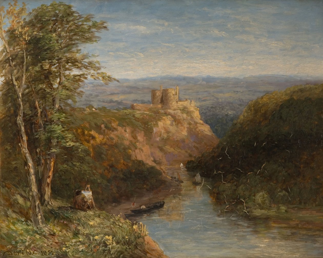 Cilgerran Kalesi, Pembrokeshire, 1852. by David Cox the elder