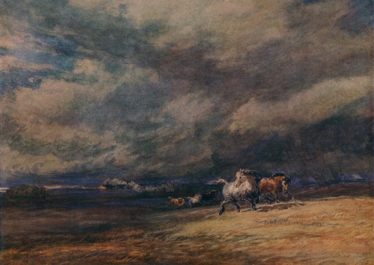 Gece Treni, 1849 by David Cox the elder