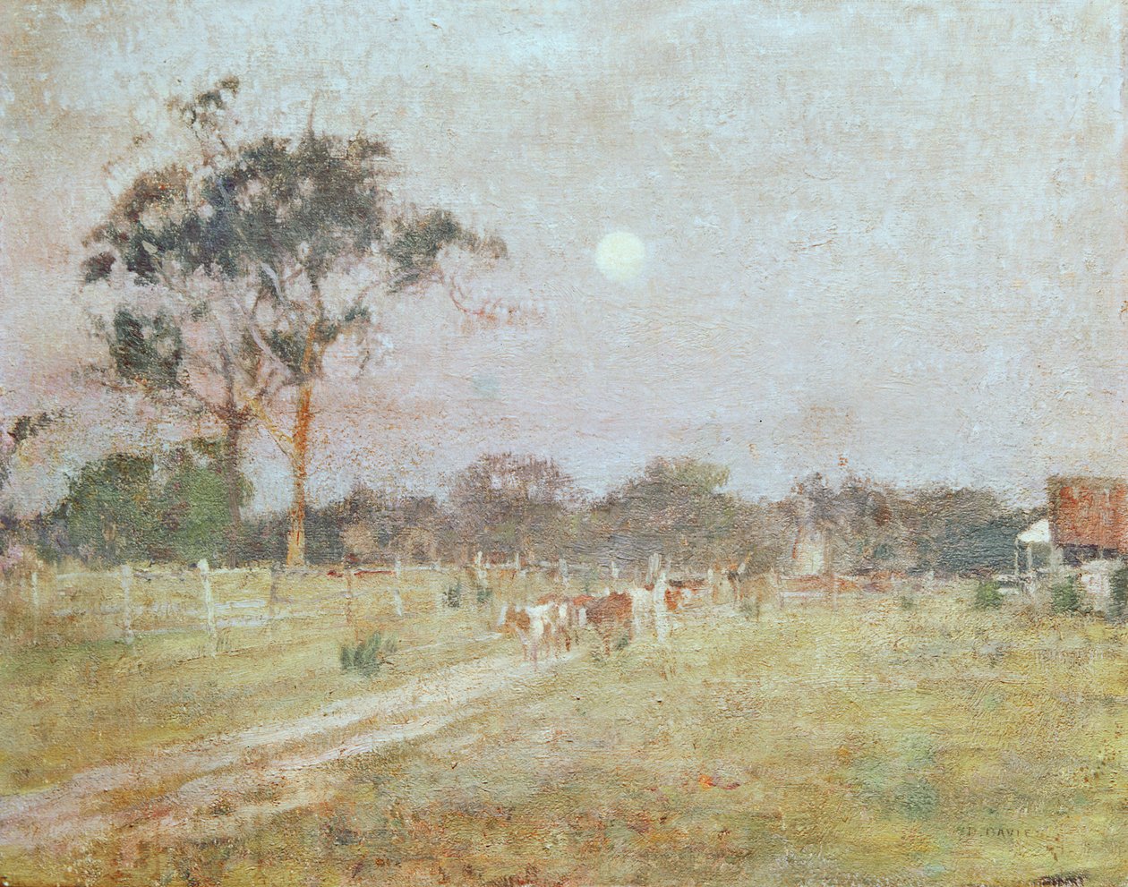 Akşam (tuval üzerine yağlı boya) by David Davies