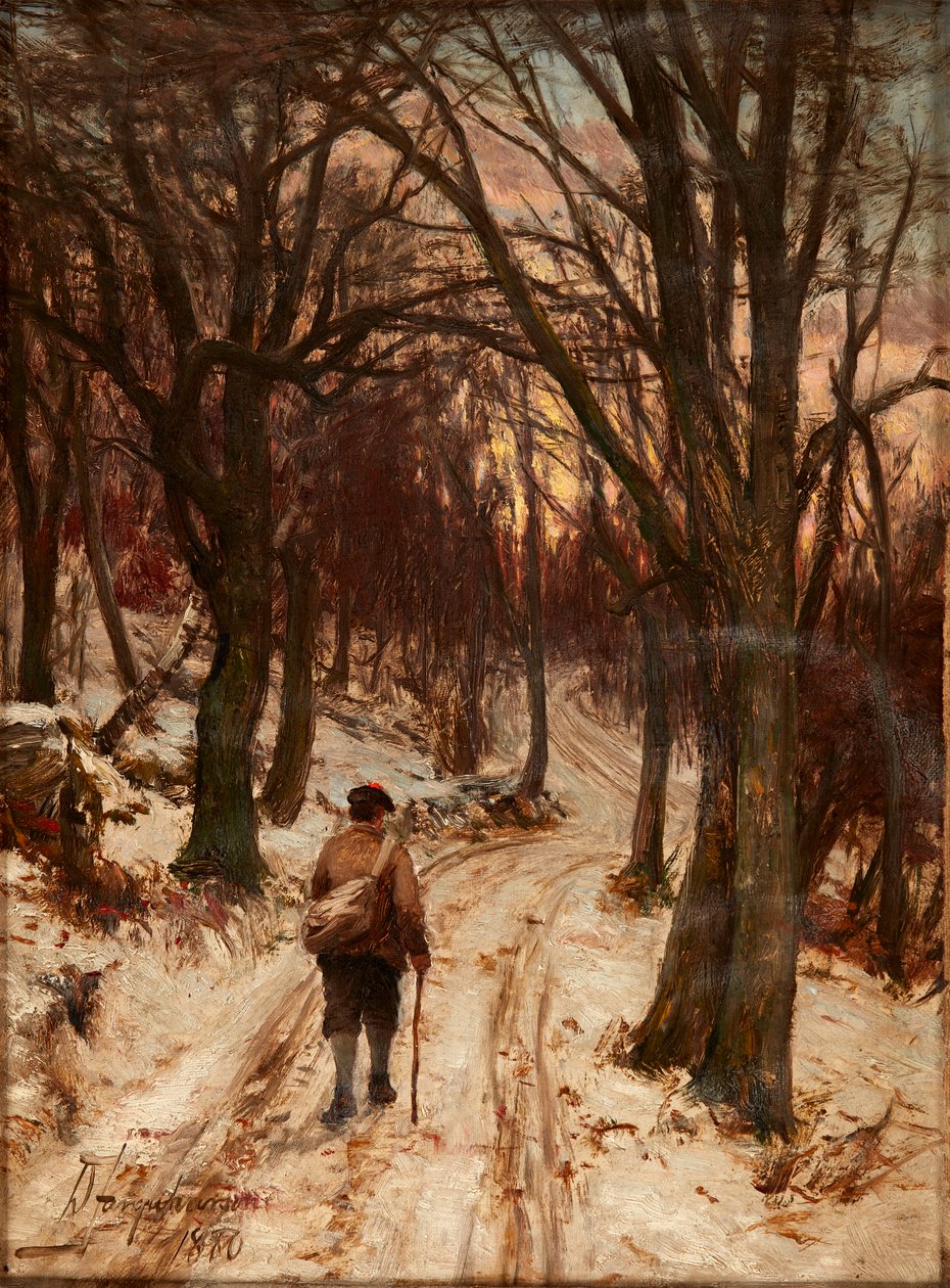 Winter, Glen Lyon (tuval üzerine yağlı boya) by David Farquharson