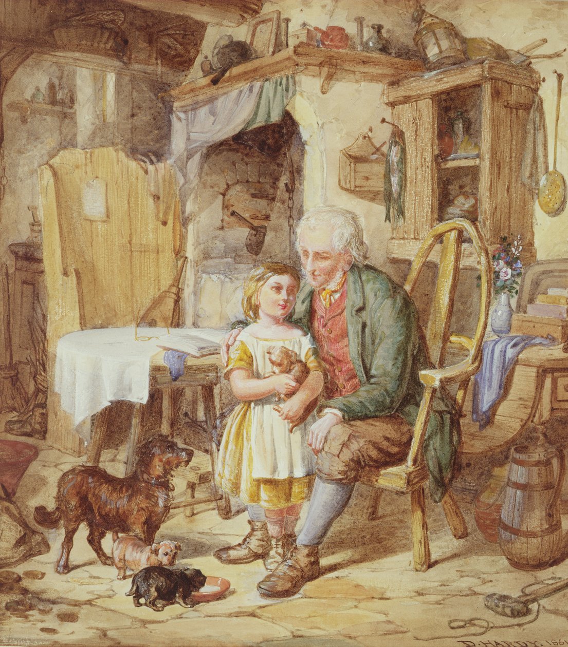 Yeni Köpek Yavruları, 1861 by David Hardy
