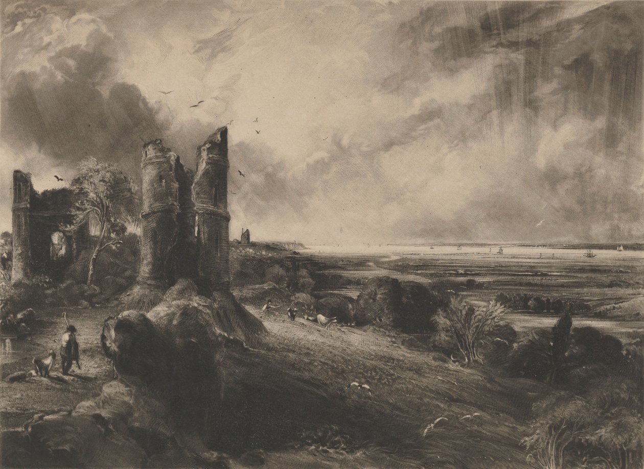 Hadleigh Kalesi: Büyük Plaka, 1830-32. by David Lucas