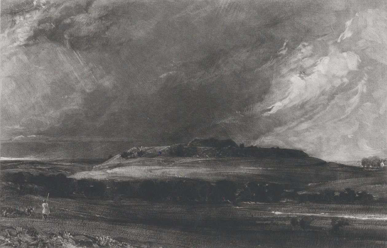 Eski Sarum, 1830. by David Lucas