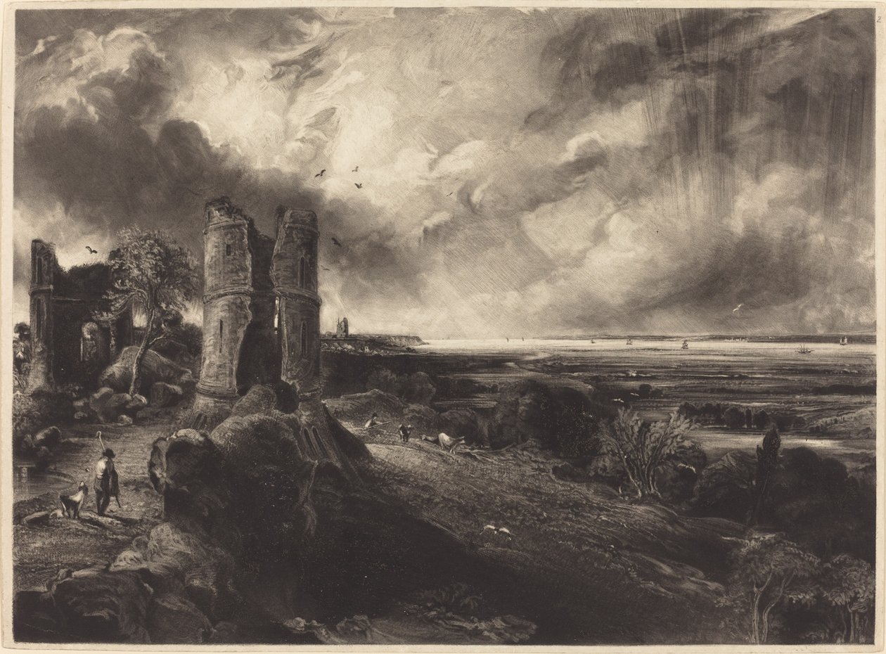 Hadleigh Kalesi (Büyük Plaka) by David Lucas after John Constable