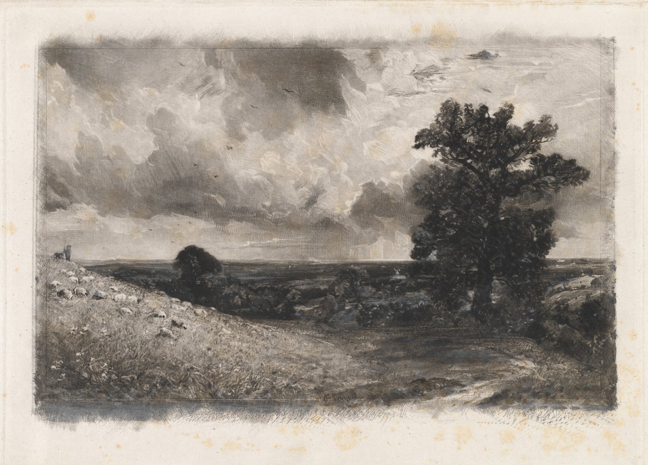 Öğle vakti by David Lucas after John Constable