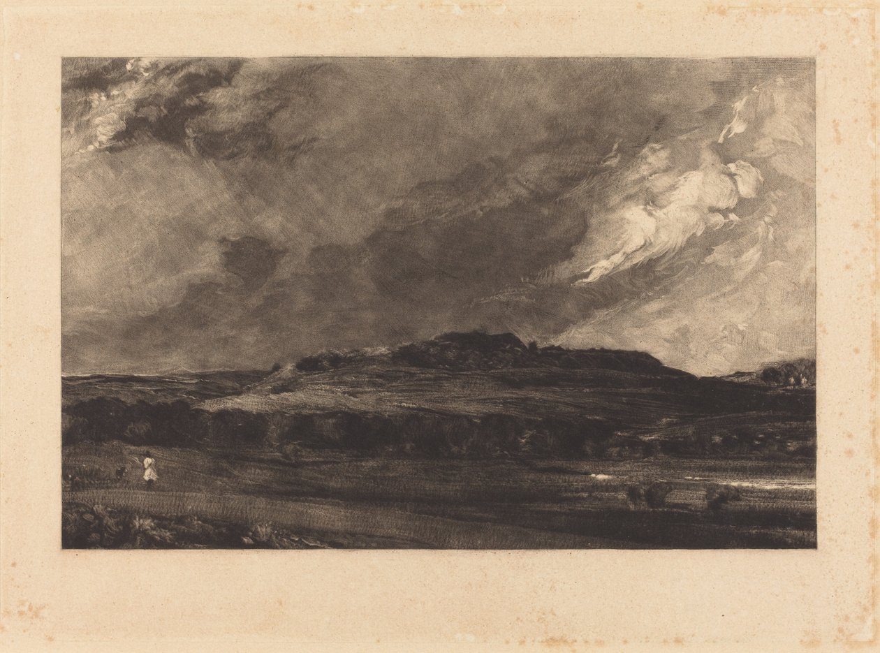 Eski Sarum (a) by David Lucas after John Constable