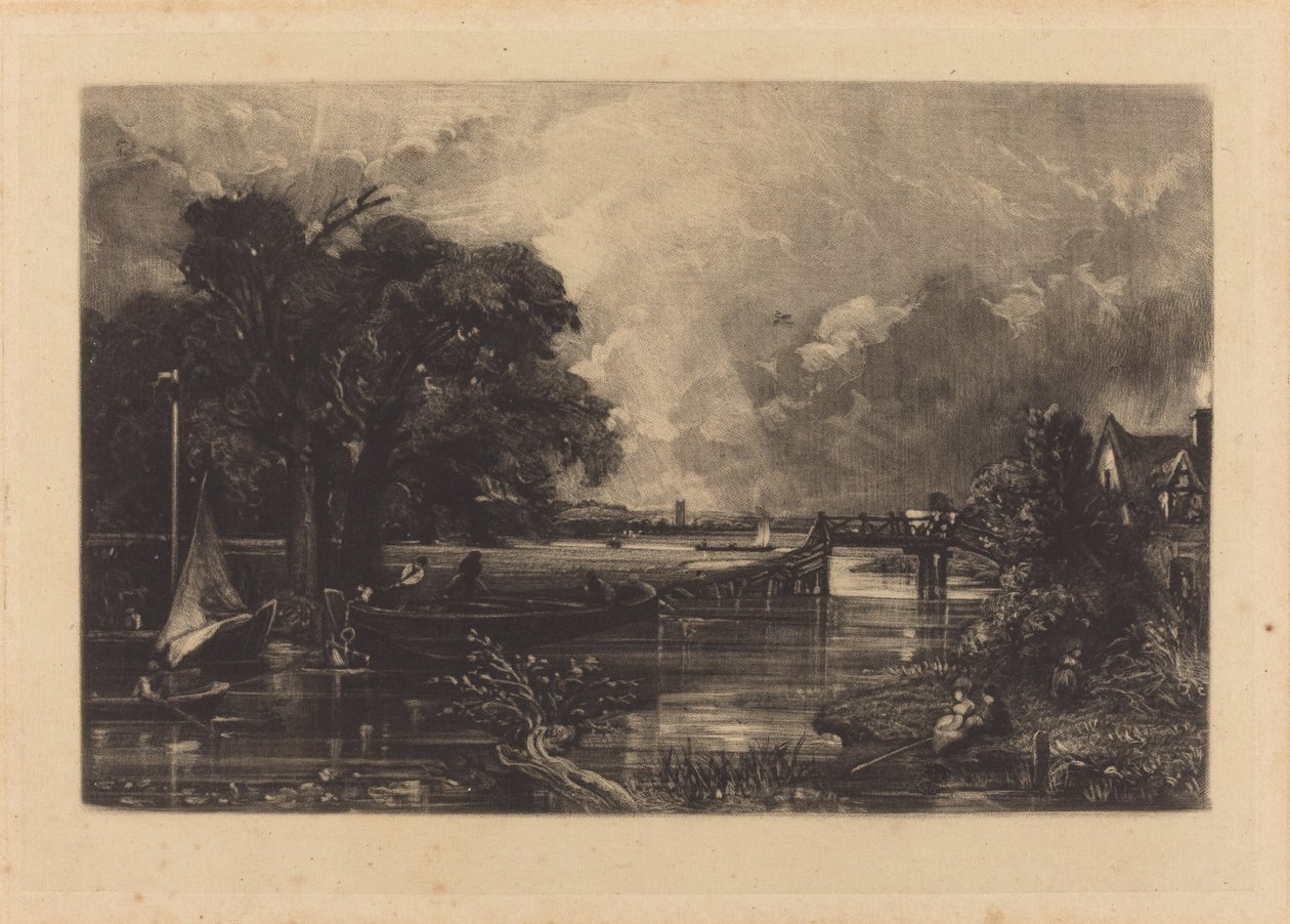Stour Nehri by David Lucas after John Constable