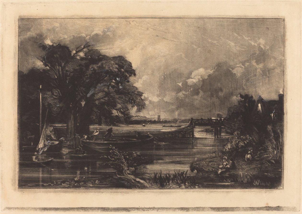 Stour Nehri, Suffolk by David Lucas after John Constable
