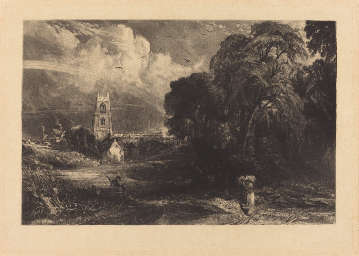 Stoke-by-Nayland by David Lucas after John Constable