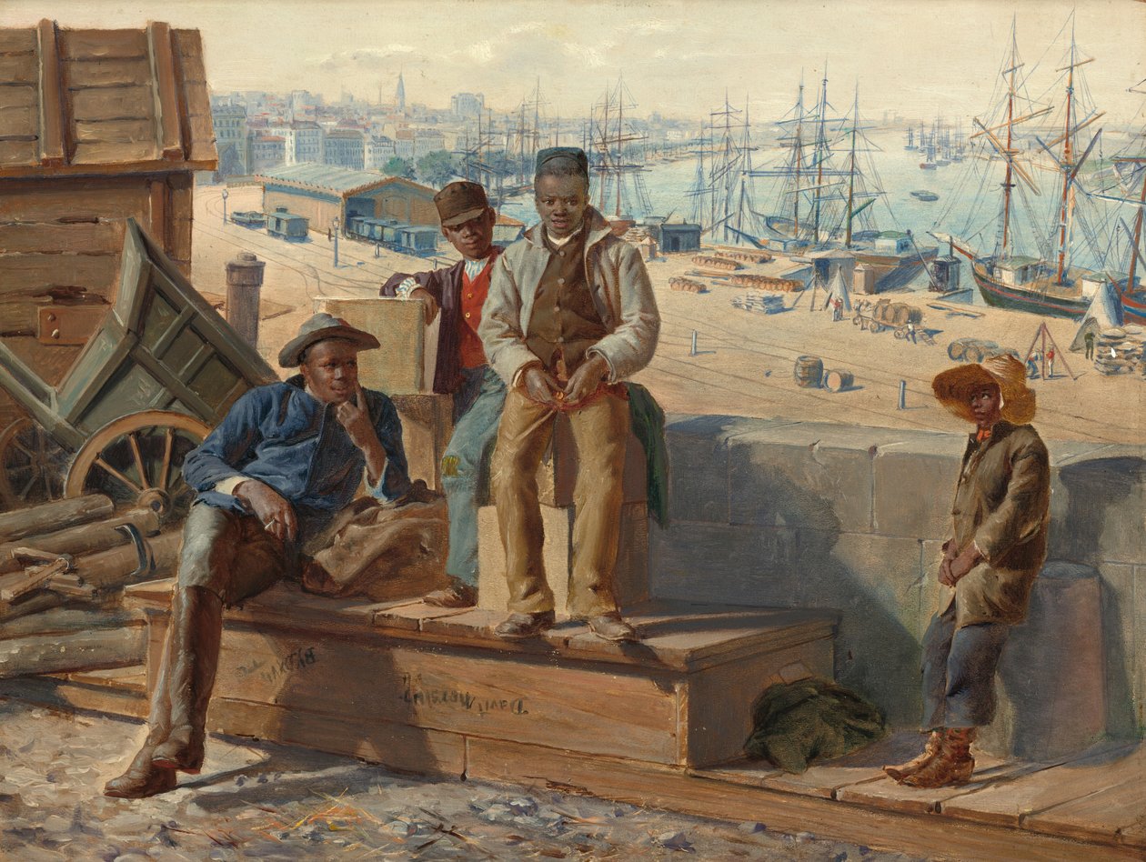 rıhtım kenarındaki zenci çocuklar by David Norslup