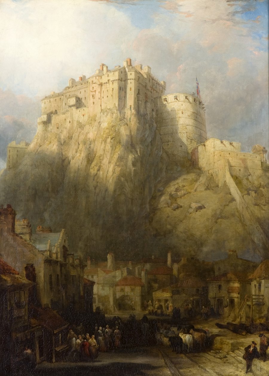 Edinburgh Kasabası ve Kalesi by David Roberts
