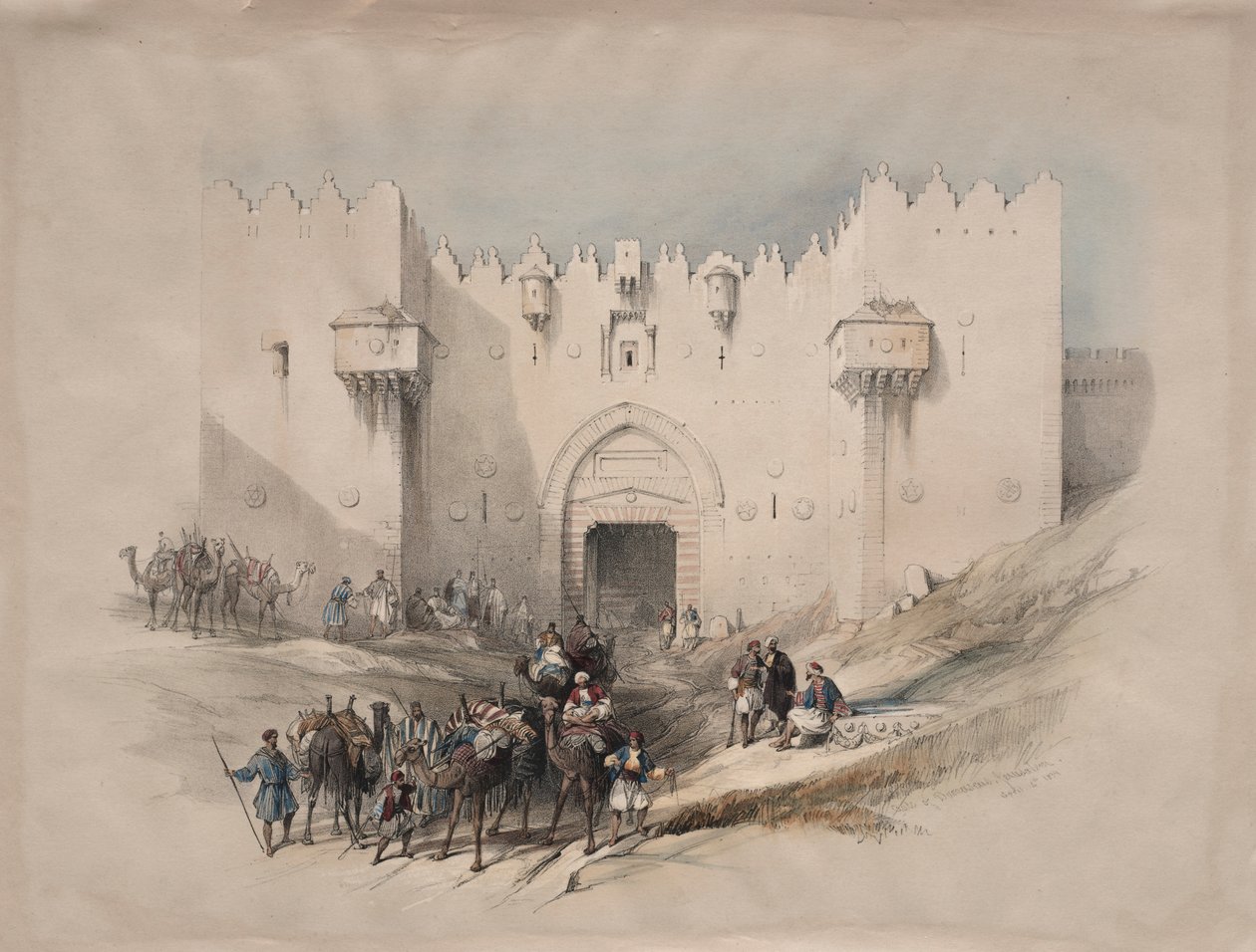 Şam Kapısı, Kudüs by David Roberts