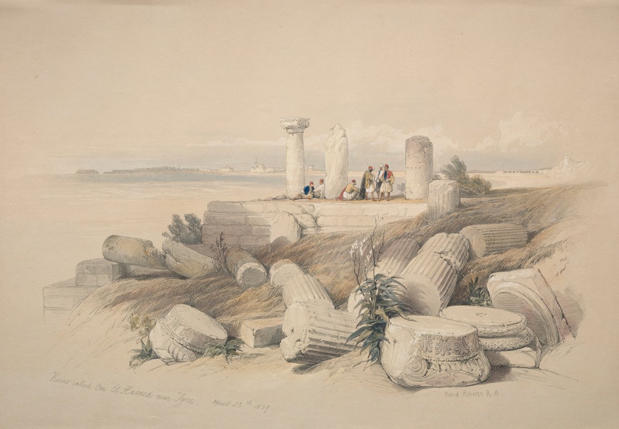 Tire yakınlarında Om El Hamed adlı kalıntılar by David Roberts