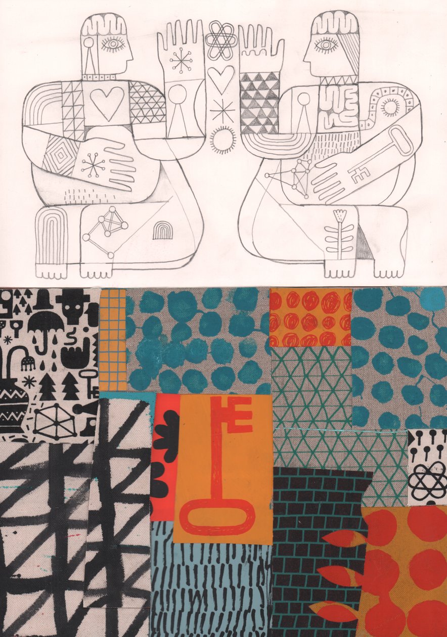 It's Chemical, 2023 (boya ve kolaj) by David Shillinglaw