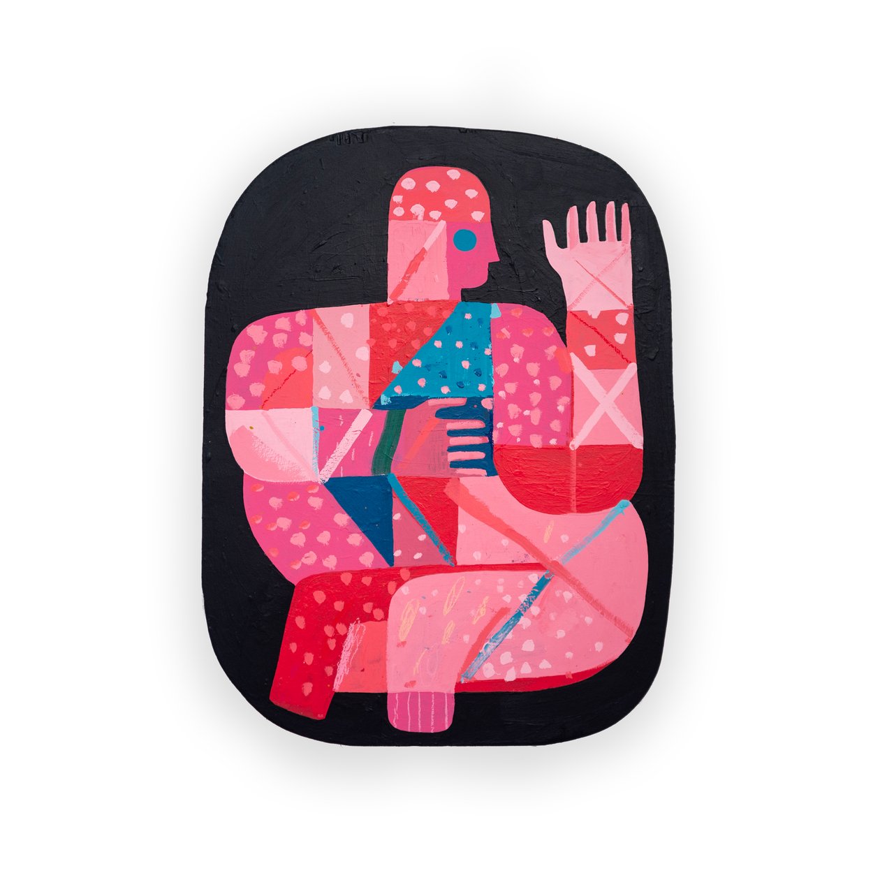 Nuclearus 2, 2023 (boya ve kolaj) by David Shillinglaw