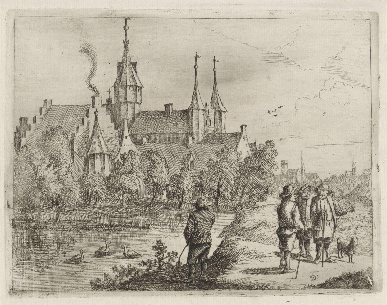 su üzerinde kale by David Teniers (II)