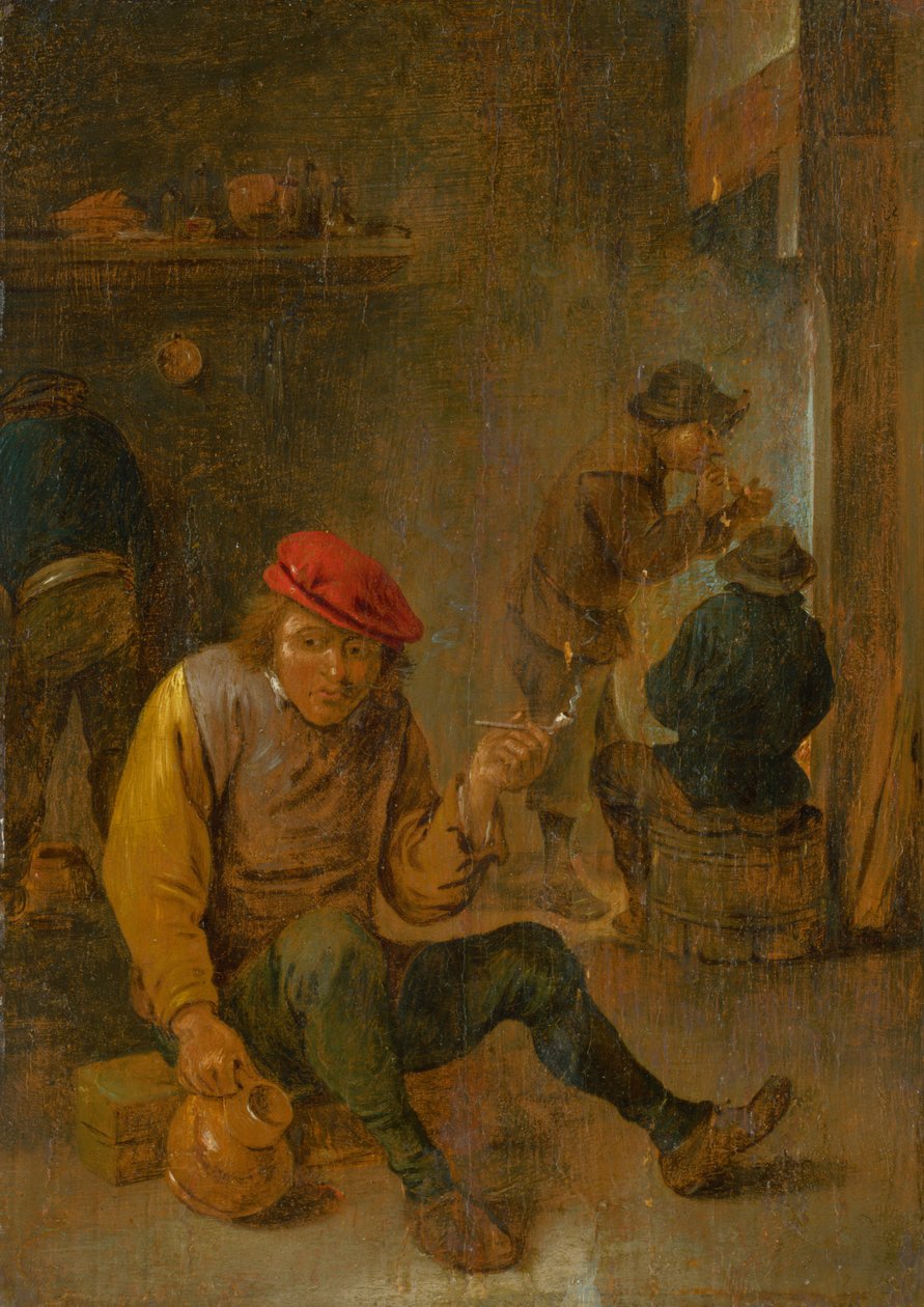 Sigara içen, c. 1650. by David Teniers the Younger
