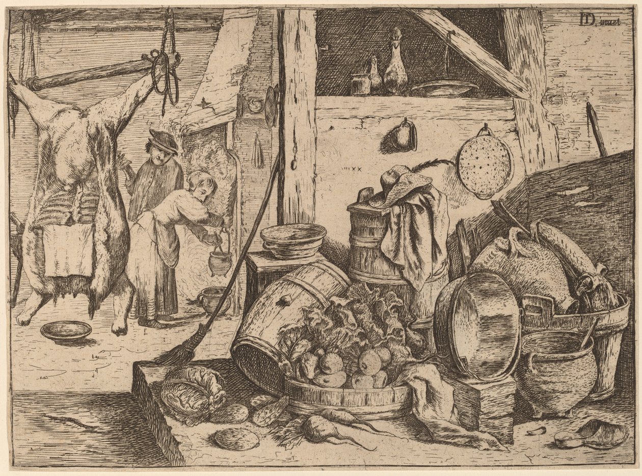 Bir Mutfağın İç Mekanı by David Teniers the Younger