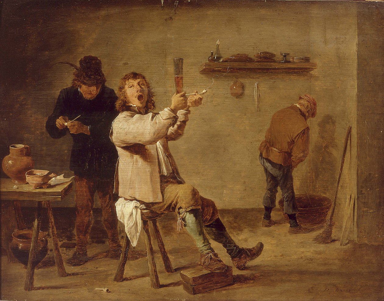 sigara içenler by David Teniers the Younger