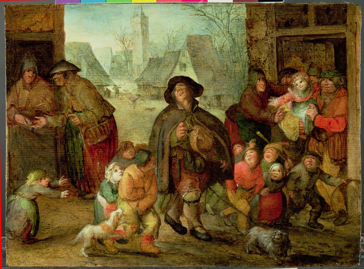 Kör Hurdy Gurdy Oyuncu by David Vinckboons