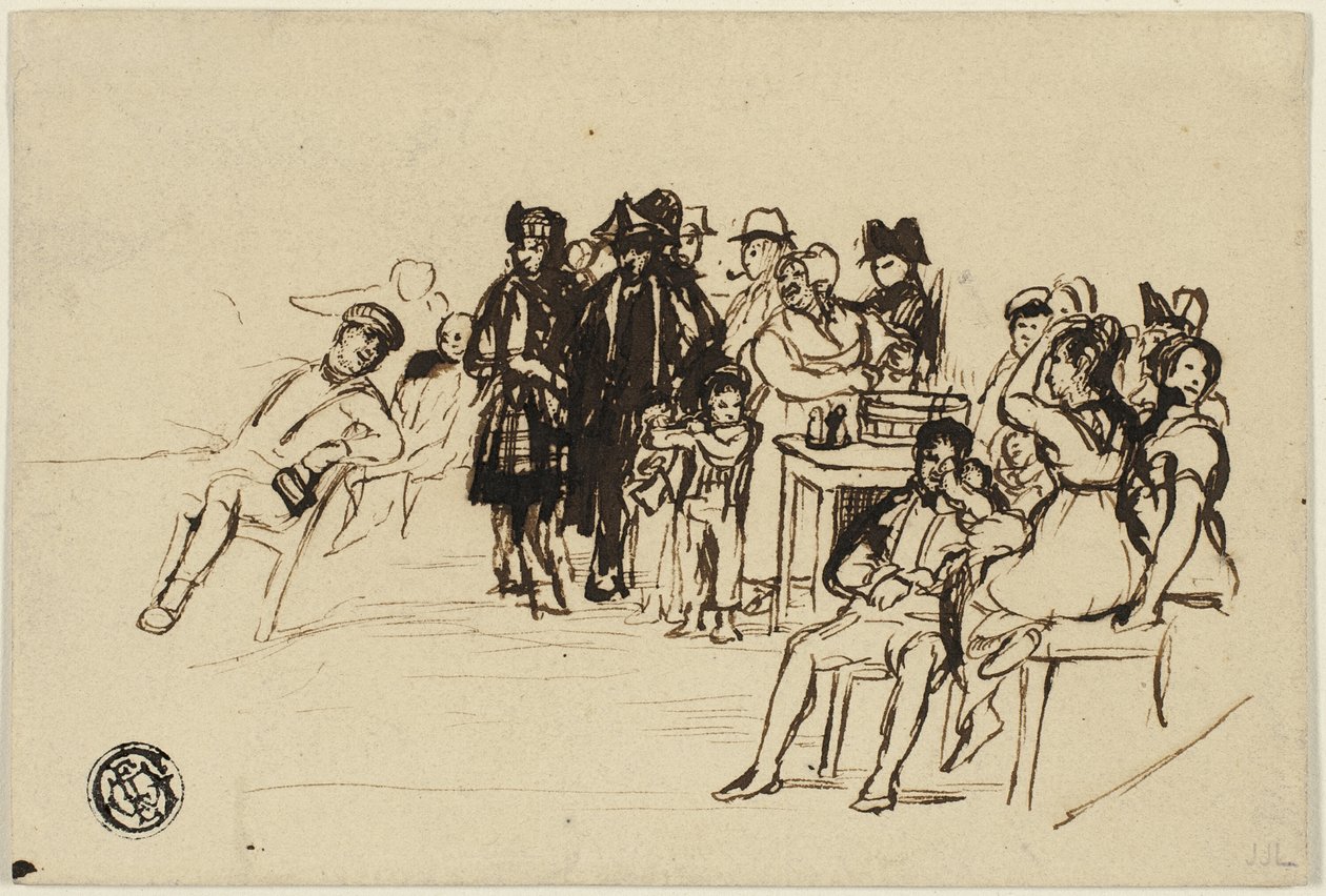 Sağ Grup için Çalışma by David Wilkie