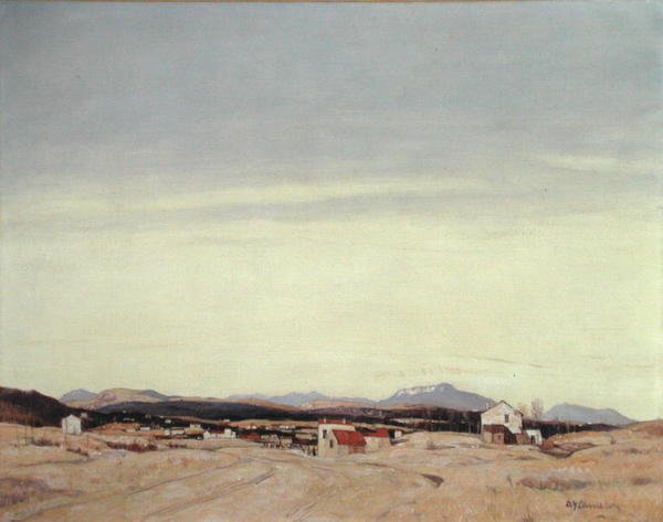 Uzak Tepeler (tuval üzerine yağlı boya) by David Young Cameron