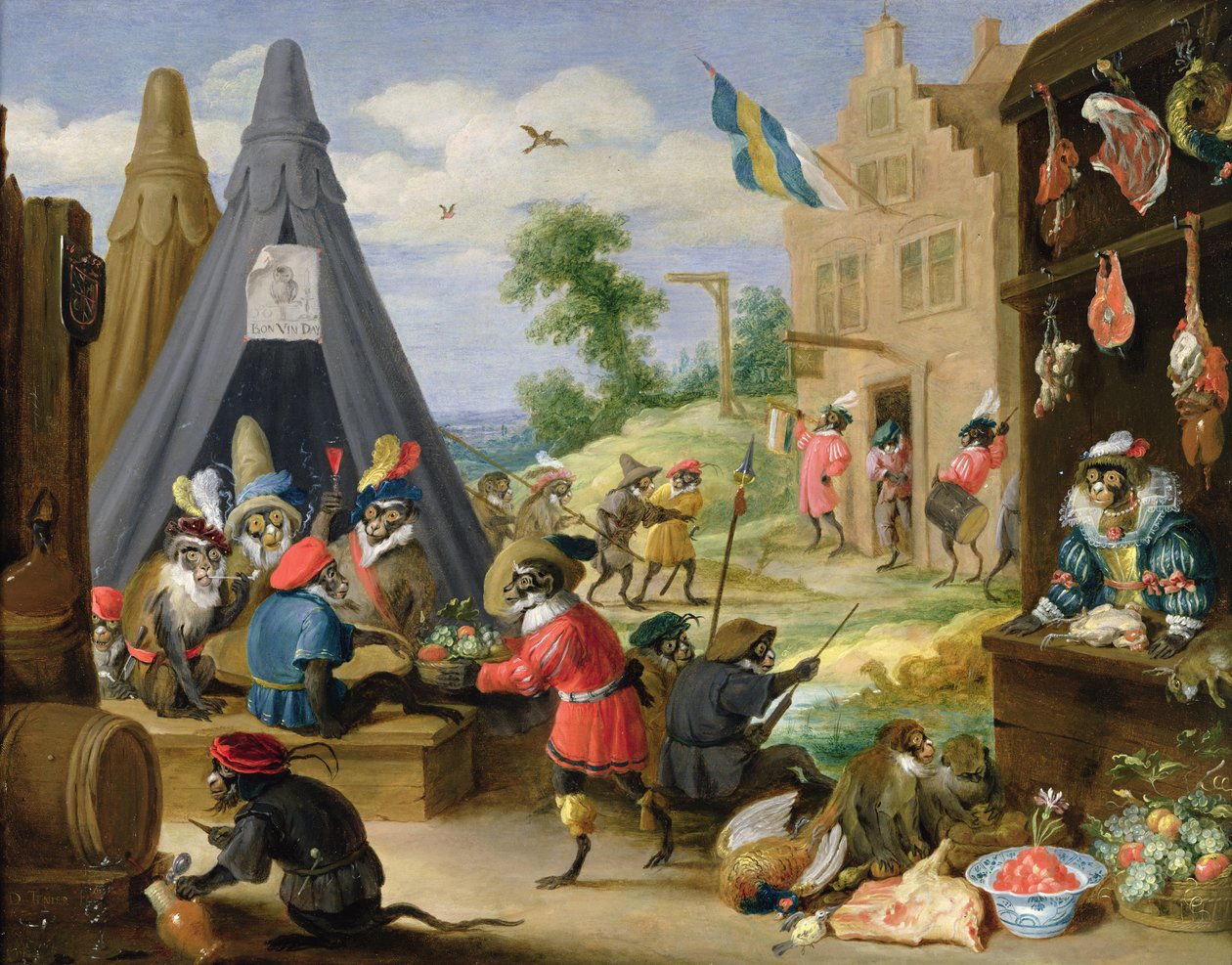 Maymun Kampı by David Teniers the Younger