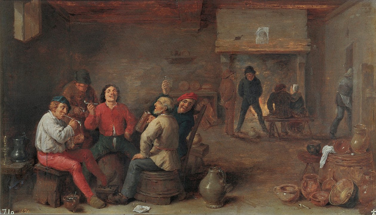 Sigara içenler ve içki içenler by David Teniers the Younger