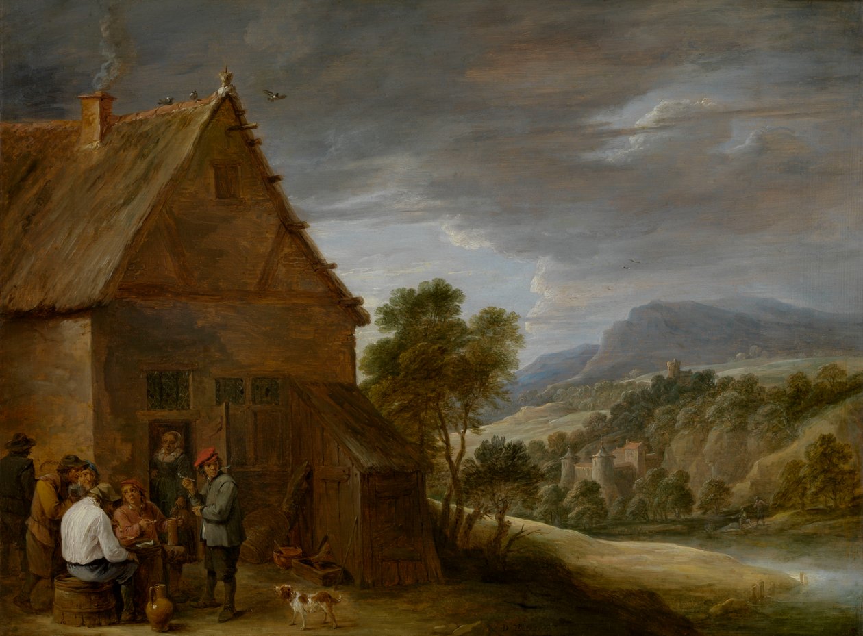 Taverna Sahnesi (panel üzerine yağlıboya) by David Teniers the Younger