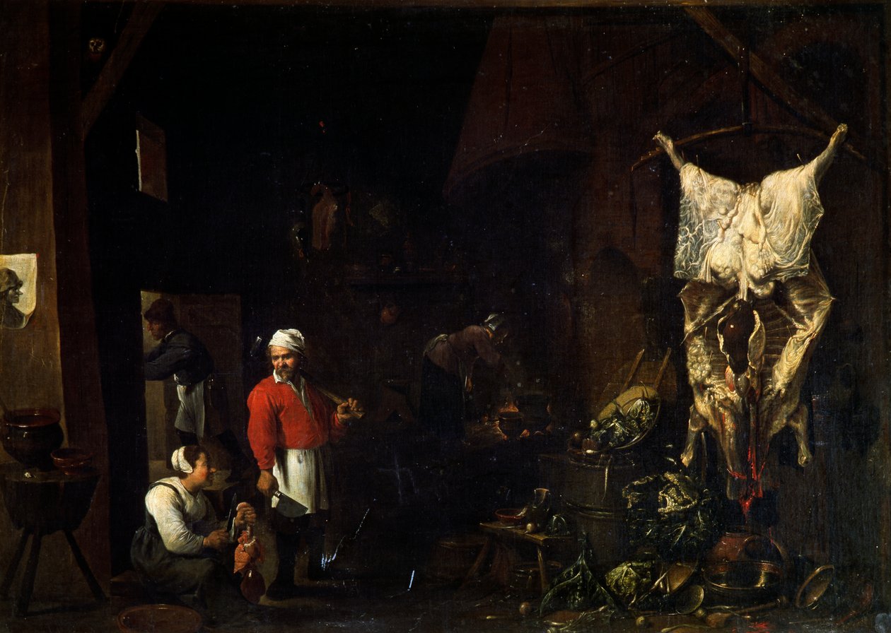 Kasap (tuval üzerine yağlı boya) by David Teniers the Younger