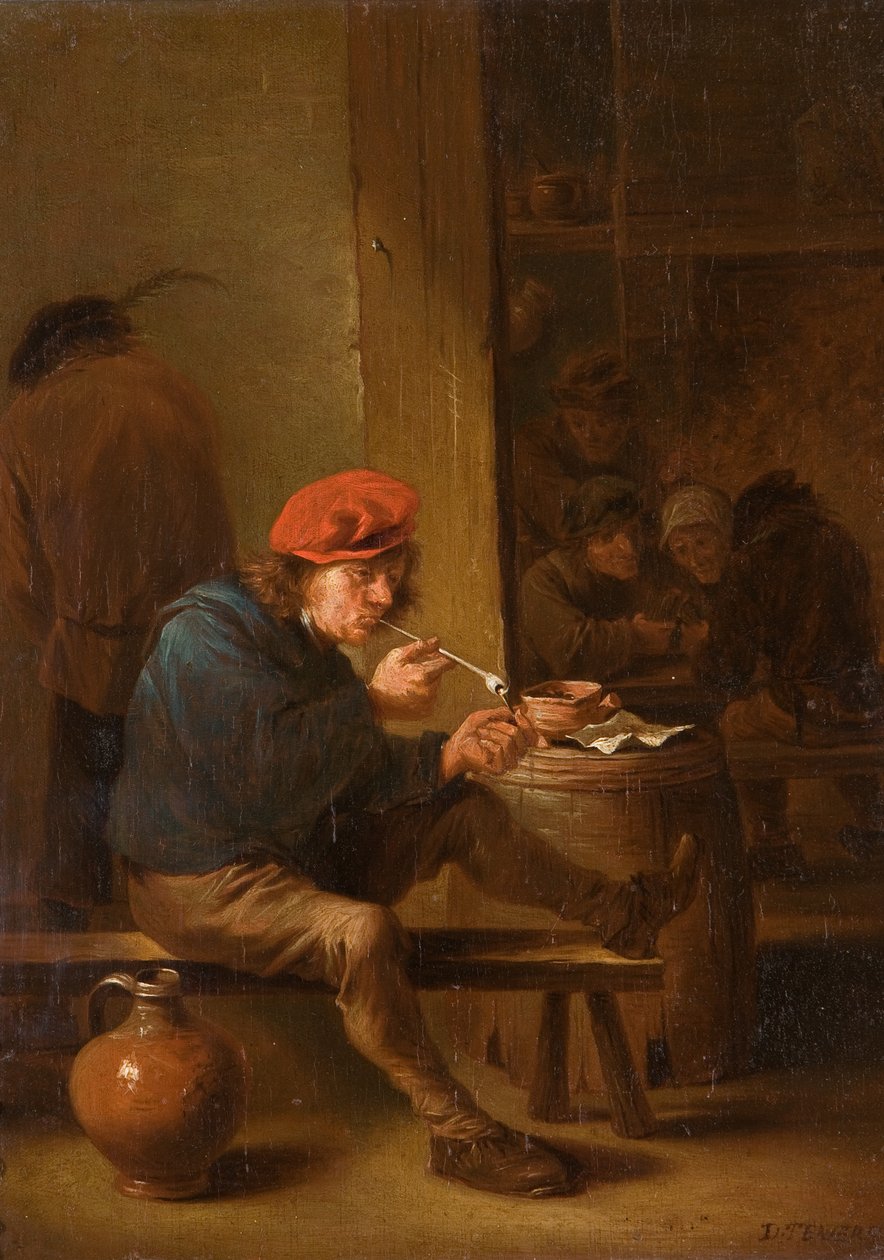 sigara içen by David Teniers the Younger