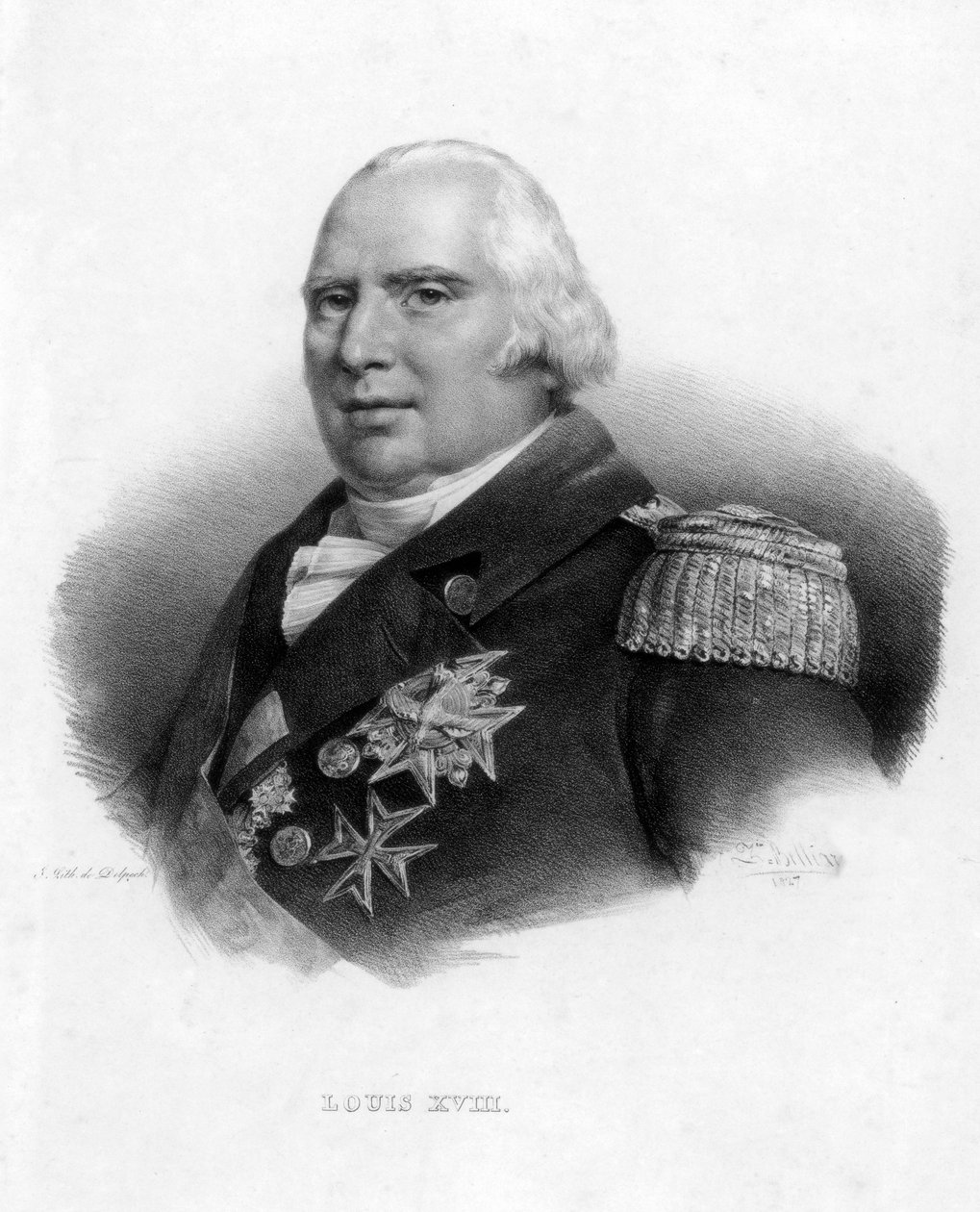 Louis XVIII, Fransa Kralı, 1827. by Delpech