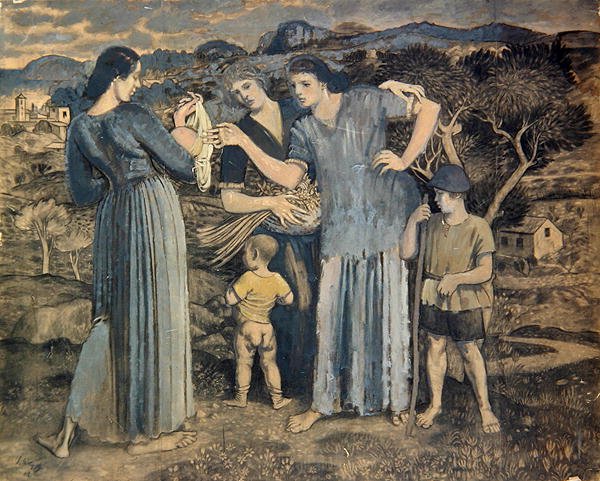 Peyzajda Anneler ve Çocuklar by Derwent Lees
