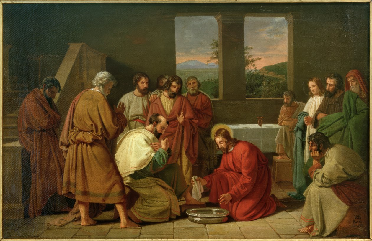 D.C.Blunck, Fußwaschung by Detlev Konrad Blunck