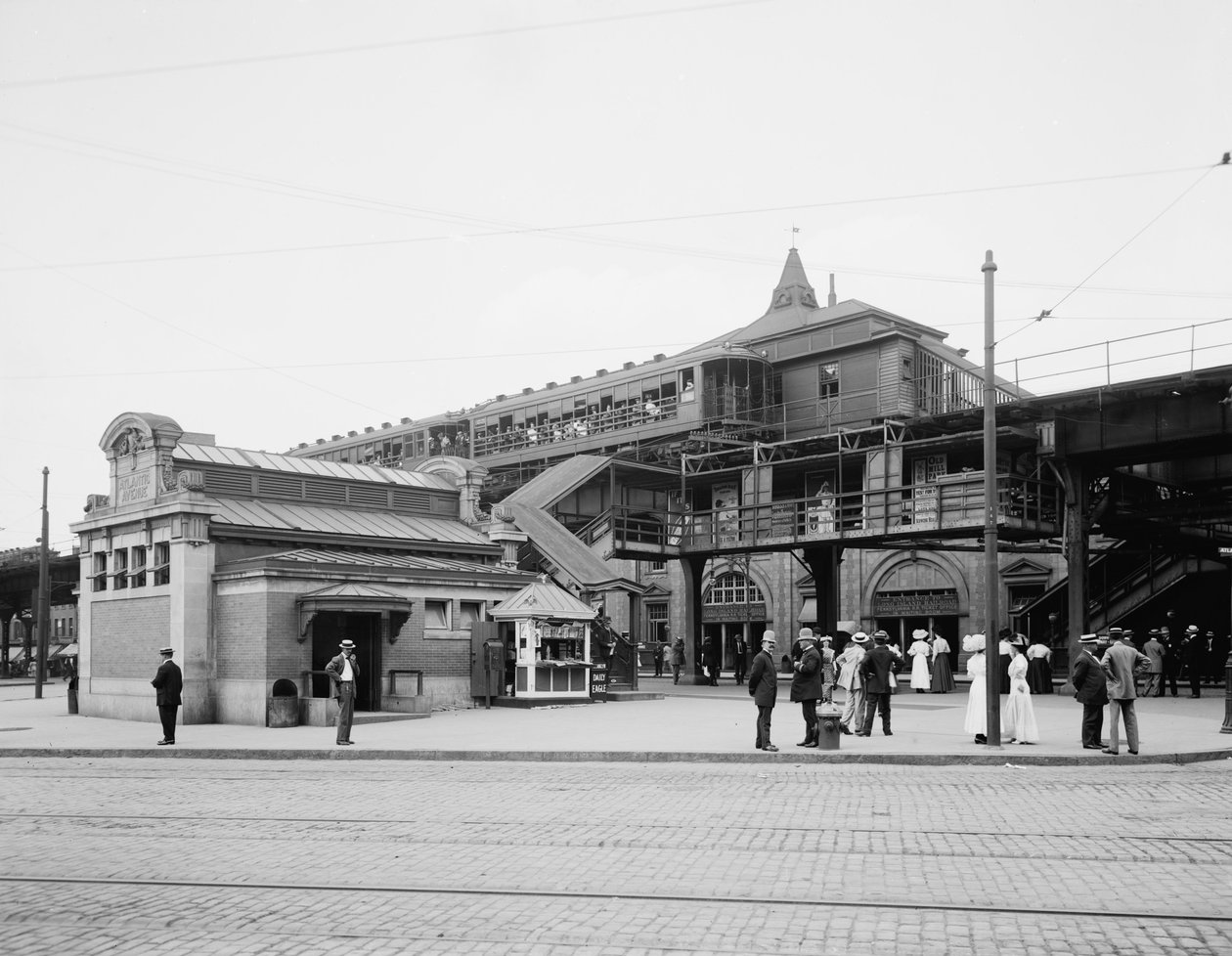 Atlantic Avenue, metro girişi, Brooklyn, N.Y., c.1910-20 by Detroit Publishing Co.