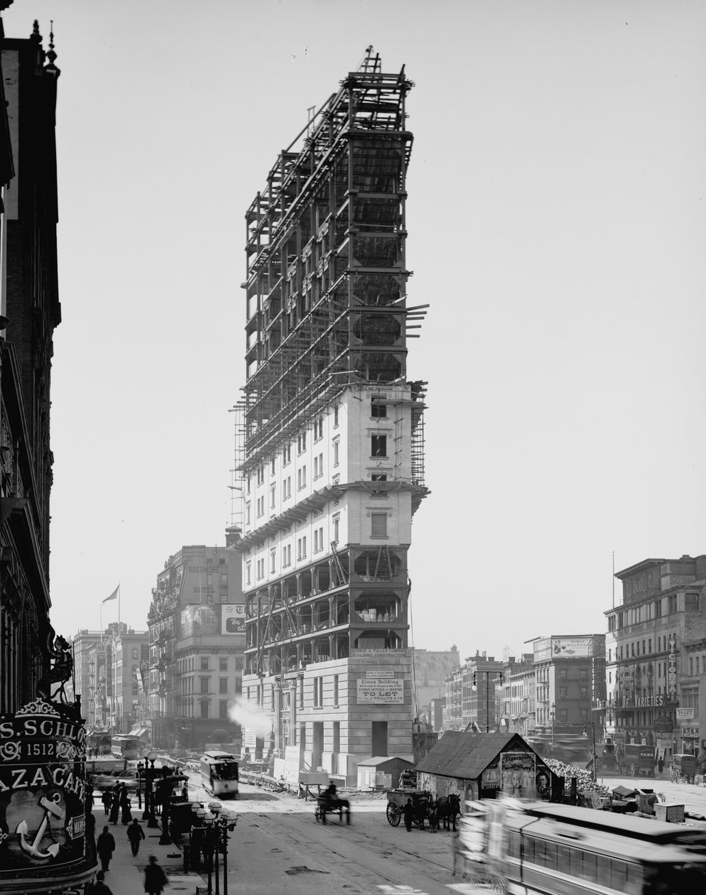 Times Building yapım aşamasında, New York, NY, c.1903 by Detroit Publishing Co.