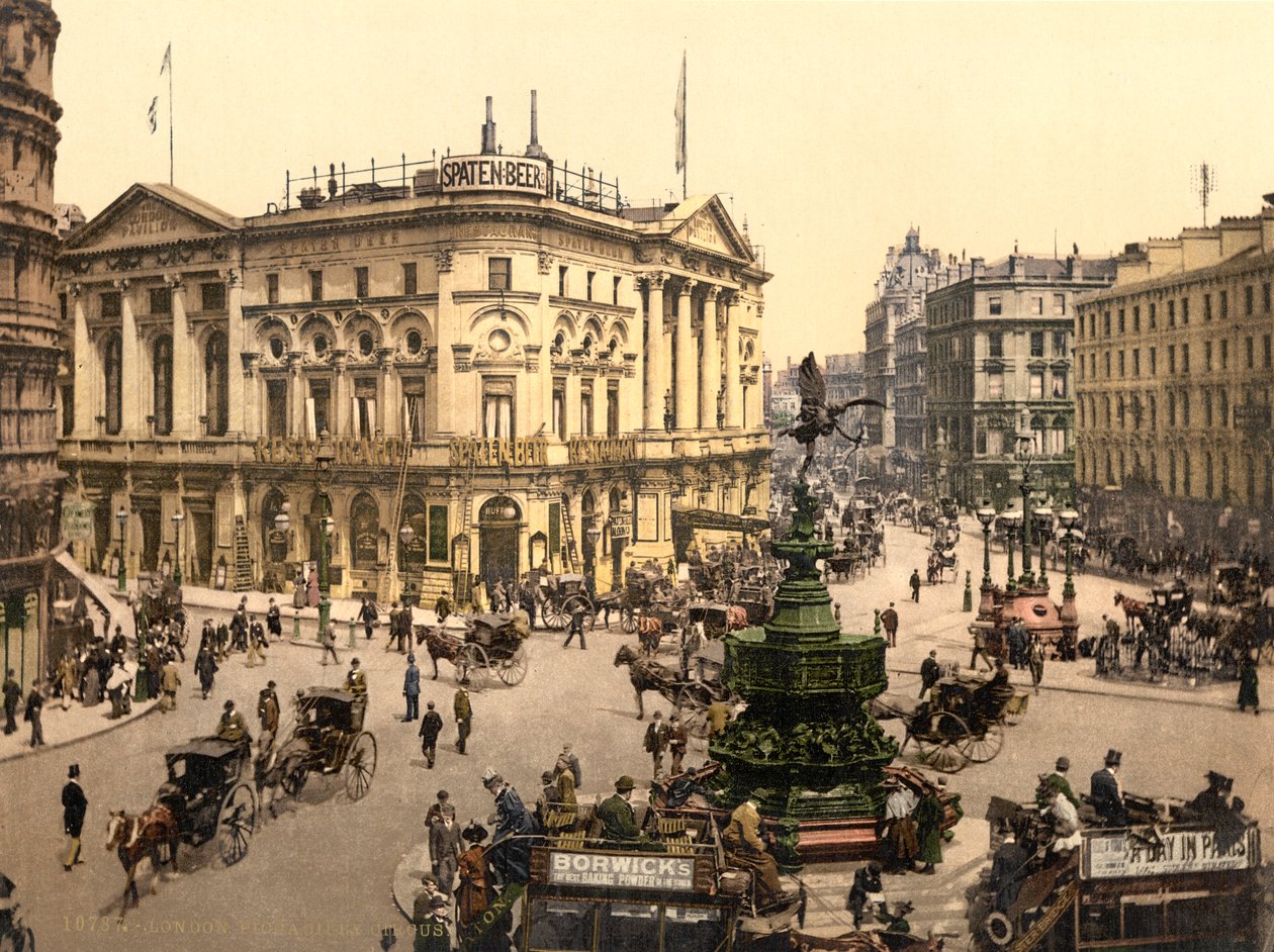 Piccadilly Sirki, Londra, 1890-1900 dolayları by Detroit Publishing Co.