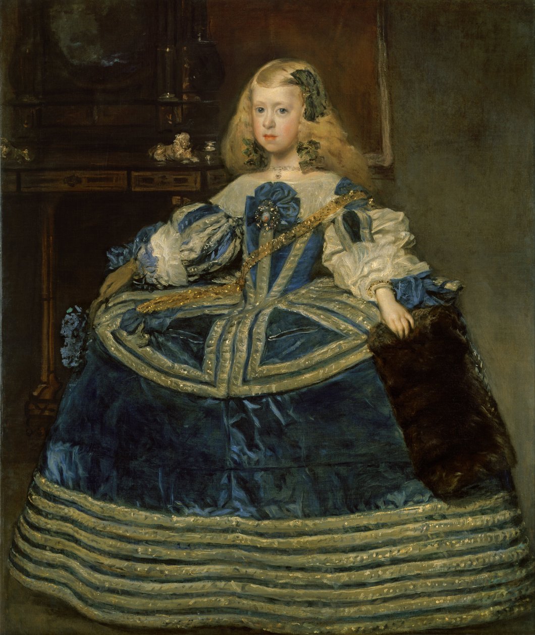 Mavi Elbiseli İnfanta Margarita Teresa by Diego Velázquez